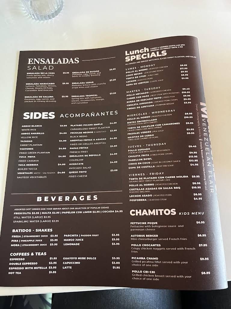 MARACAIBO Menu 2