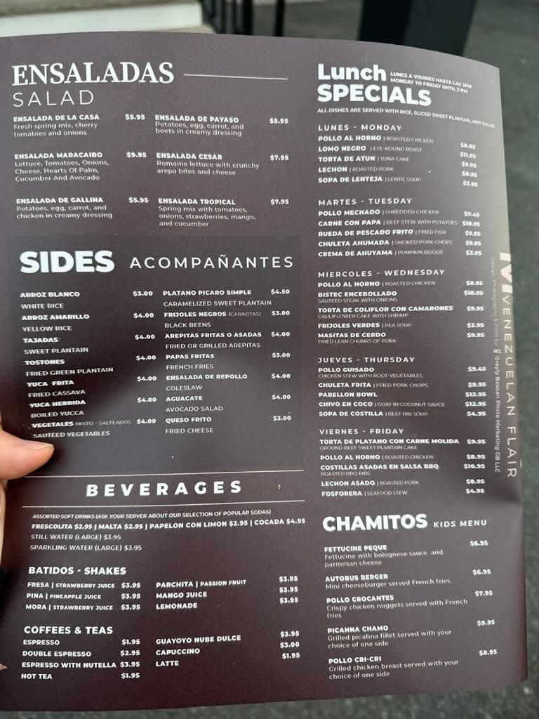 MARACAIBO Menu 5