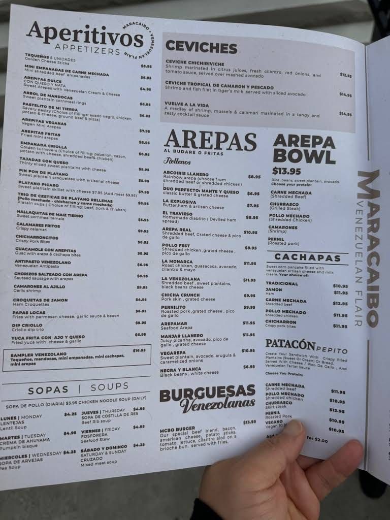 MARACAIBO Menu 8